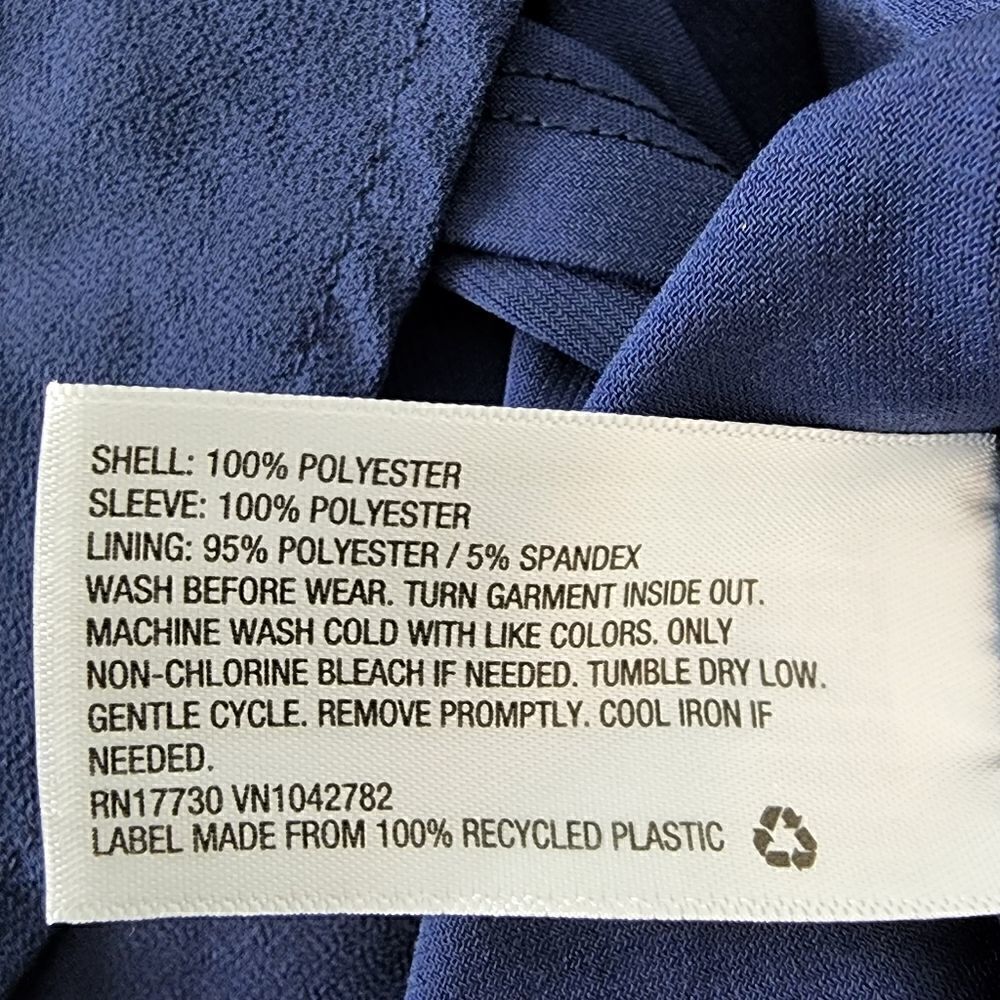 CAT AND JILL GIRLS NAVY RUFFLE SLEEVELESS DRESS SIZE SMALL 6/6X LINED - Picture 7 of 7